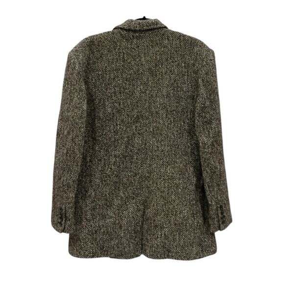 Smythe Oversize Herringbone Tweed Blazer Mushroom Brown Wool Blend Size XL - Picture 11 of 12